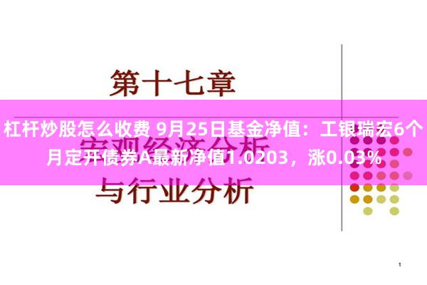 杠杆炒股怎么收费 9月25日基金净值：工银瑞宏6个月定开债券A最新净值1.0203，涨0.03%