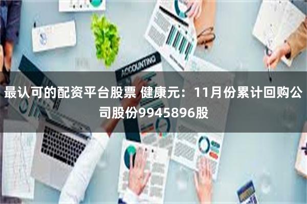 最认可的配资平台股票 健康元：11月份累计回购公司股份9945896股