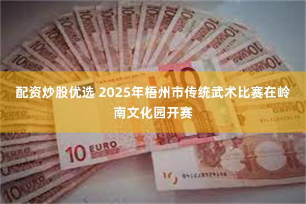 配资炒股优选 2025年梧州市传统武术比赛在岭南文化园开赛